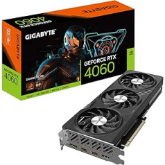 Gigabyte NVIDIA GeForce RTX 4060 Gaming OC Graphics Card - 8GB GDDR6, 128-bit, PCI-E 4.0, 2550MHz Core Clock, 2x DP 1.4, 2x HDMI 2.1a, NVIDIA DLSS 3 - GV-N4060GAMING OC-8GD