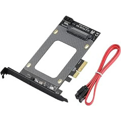 MZHOU U.2 PCI-E paplašināšanas karte SFF-8639 uz SSD adaptera karti PCI-E 3.0 X4 SATA adapteris atbalsta NVME standarta protokolu / WIN7 / 8 / 10 / 32 / MAC/Linux