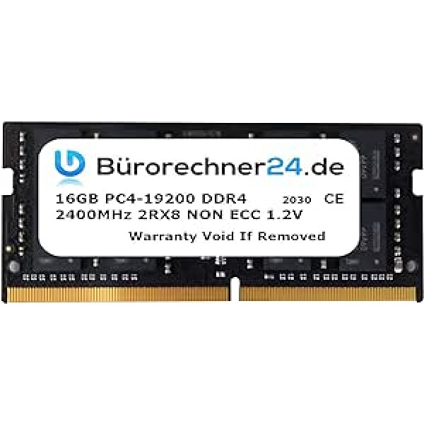 Bürorechner24.de 16GB DDR4 SODIMM Laptop RAM | PC4-19200 | 2400MHz 2RX8 | Non ECC | 1.2V