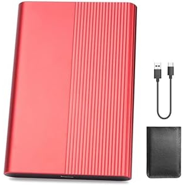 Riyth Externe Festplatte portatīvais USB kabelis, 2,5 collu SATA HDD, saderīgs ar Xbox One, datoru, klēpjdatoru, TV.F130(Rot)