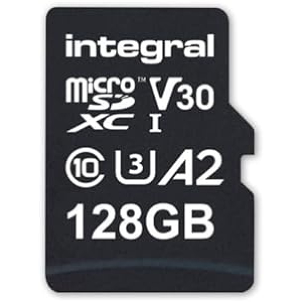 Integrēta 128 GB Micro SD karte 4K video lasīšanas ātrums 180 MB/s un rakstīšanas ātrums 90 MB/s MicroSDXC A2 C10 U3 UHS-I 180-V30 Mūsu ātrākā liela ātruma Micro SD atmiņas karte