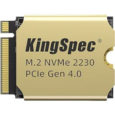 KingSpec 512GB M.2 2230 PCIe Gen4 NVMe SSD with Heat Sink, up to 5000MB/s Internal Solid State Drives, Compatible with Steam Deck, ASUS ROG Ally, Surface Pro, Laptops