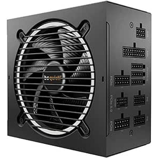 tylėk! Pure Power 12 M 850 W, ATX 3.0 ir PCIe 5.0 suderinamas, 80 Plus Gold, daugiau modulinio maitinimo šaltinio, 12VHPWR laidas įtrauktas, 120 mm būkite tylūs! Ventiliatorius, BN344