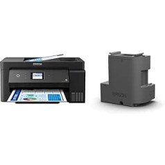 Epson EcoTank ET-15000 4-in-1 tintes daudzfunkcionāla ierīce, liela tintes tvertne, liela ietilpība, zemas lapas izmaksas, parastais un C13T04D100 melns toneris