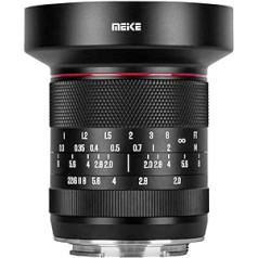 Meike 10 mm F2.0 īpaši plata leņķa nulles kropļojuma APS-C objektīvs ar manuālo fokusēšanu, saderīgs ar Sony E-Mount kamerām A6600 A6400 A5000 A5100 A6000 A6100 A6300 A65000 NEX3 3