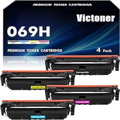 069H Toner Compatible with Toner Cartridge to Replace Canon 069H 069 CRG-069H CRG-069 imageCLASS LBP673Cdw LBP674Cdw LBP674Cx MF751Cdw MF753Cdw MF752Cdw MF756Cx, 4-Pack Black, Yellow, Cyan, Magenta