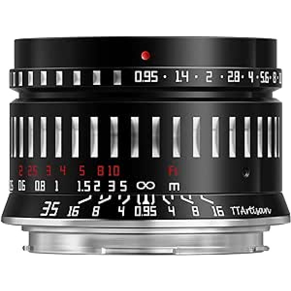 TTTartisan 35 mm F0.95 APS-C lielas apertūras manuālā fokusa bezspoguļa kameras objektīvs, kas paredzēts Leica L stiprinājumam Saderīgs ar Leica T Leica TL Leica TL2 Leica CL