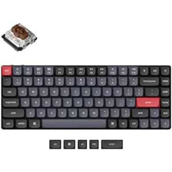 Keychron K3 Pro Custom Ultra Thin Mechanical Keyboard QMK/VIA Wireless, Hot-Swappable Program 75% RGB Layout with Low Profile PBT Keycap Gateron G Pro Switch for Mac Windows Linux