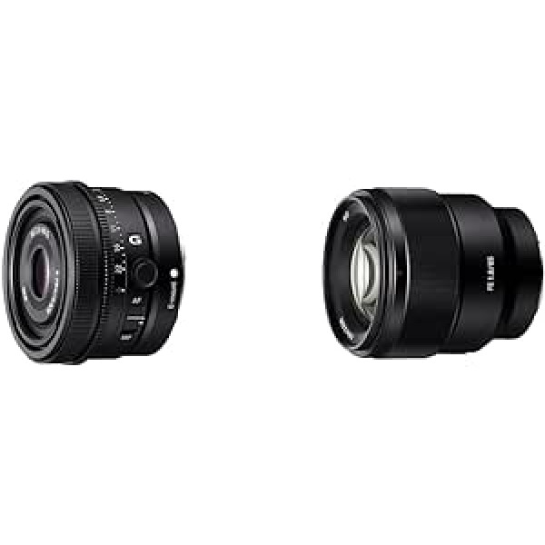 Sony SEL40F25G pilna formāta FE 40 mm F 2,5 G — Premium G sērijas objektīvs ar fiksētu fokusa attālumu un SEL-85F18 portreta objektīvs