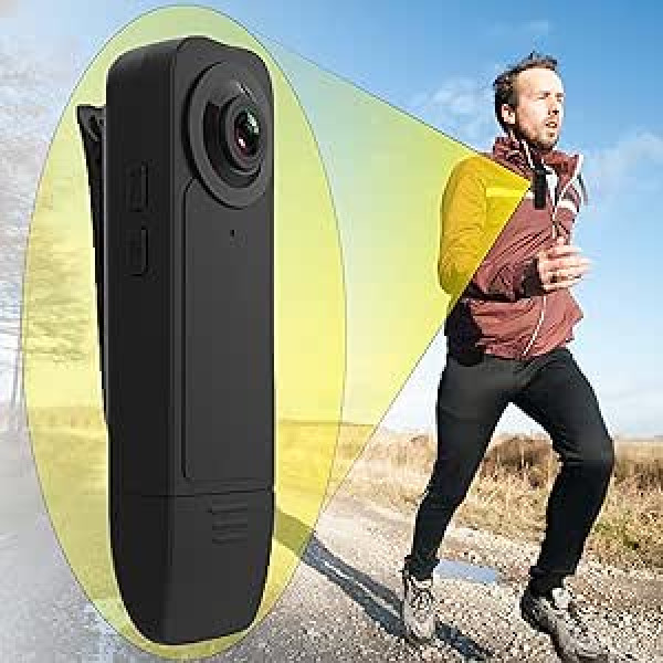 Atsaukt Small Body Camera 1080P Full HD mini kameras ķermeņa valkāšanas kameru, velosipēdu kameras riteņbraukšanas video ierakstītāju, pārnēsājamas kabatas korpusa kameras ar aizmugures klipu, video un audio ierakstu