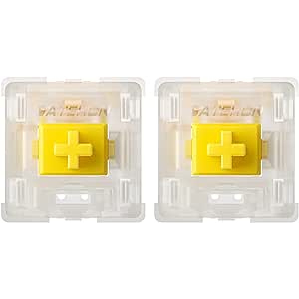 kutethy Gateron Milky Yellow Pro Switches Pre Lubricated Linear 5 Pin for All MX Mechanical Keyboards (Pack of 72)