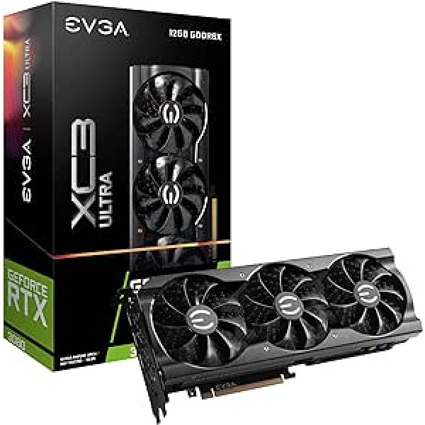 EVGA GeForce RTX 3080 12GB XC3 Ultra Gaming, 12G-P5-4865-KL, 12GB GDDR6X, iCX3 Cooling, ARGB LED, Metal Backplate, LHR