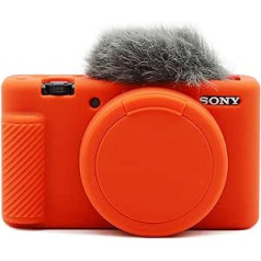 Rieibi ZV-1 Soft Silicone Protective Case for Sony ZV-1 ZV1 Digital Camera, Lightweight ZV1 Camera Case - Orange