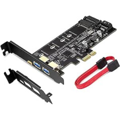 Oewnvmd PCI-E uz USB 3.0 PCI Express karte, tostarp 1 USB C un 2 USB A porti, M.2 NVME uz PCIe 3.0 adaptera karte ar turētāju