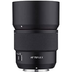 Samyang SYIO75AF-FX 75 mm F1.8 AF APS-C kompaktais telefoto objektīvs Fuji X