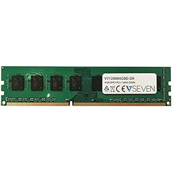 V7 V7128004GBD-DR Desktop DDR3 DIMM Arbeitsspeicher 4GB (1600MHZ, CL11, PC3-12800, 240pin, 1.5 Volt, Dual-Rank)