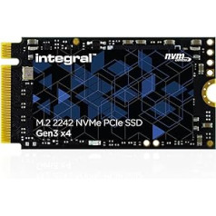 Integrēts 512 GB M.2 NVMe 2242 PCIe Gen3 x4 SSD — lasīšanas ātrums līdz 2400 MB/s, rakstīšanas ātrums līdz 1100 MB/s — iekšējais cietvielu diskdziņa dators, NUC, īpaši plāns klēpjdators un planšetdators