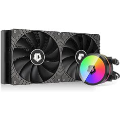 ID-COOLING ZOOMFLOW 280 XT LITE CPU ūdens dzesētājs, 280 mm radiators, dubults 140 mm PWM ventilators, ARGB regulējams AIO dzesētājs, savietojams ar Intel 115X/1200/1700, AMD AM4/AM5