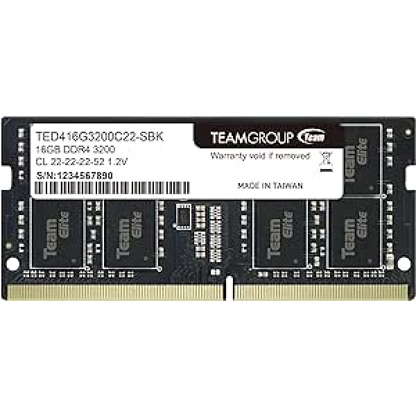 Team Group Elite TED416G3200C22-S01 16GB 1x16GB DDR4 3200MHz atmiņas modulis