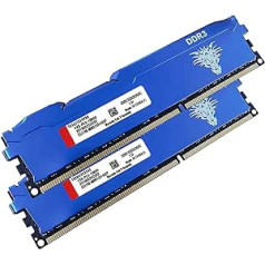 DDR3 16GB komplekts (8GBx2) Galddatora RAM 1333MHz PC3-10600 UDIMM bez ECC unbuferēts 1,5V 2Rx8 Dual Rank 240 Pin CL9 datora datora atmiņas jaunināšanas moduļa atmiņas komplekts (zils)