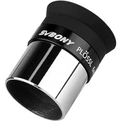 Svbony SV131 Telescopic Eyepiece 6 mm, 1.25 Inch Plössl Eyepiece 48° Field of View FMC Telescopic Lens, High Image Sharpness Contrast Lens, for Moon Planet Observation