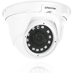 Evtevision 5MP HD 4-in-1 TVI/AHD/CVI/CVBS āra videonovērošanas kamera, āra kupola kamera, 2,8 mm objektīvs, 20 m infrasarkanā nakts redzamība, IP66 metāla korpuss