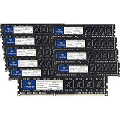 Timetec 80GB KIT (10 x 8GB) DDR3L 1600MHz (DDR3L-1600) PC3L-12800 / PC3-12800 Non-ECC unbufered 1.35V/1.5V CL11 2Rx8 Dual Rank 240 PCDRAM module (MMSD modulis)