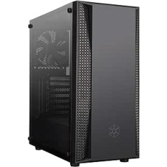 SilverStone Technology SST-FAB1B-G FARA Tower ATX Gaming Computer Case, Elegant Air Supply Design, Tempered Glass Side Panel SST-FAB1-G