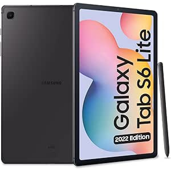 Samsung Galaxy Tab S6 Lite (2022), S pildspalva, planšetdators, 10,4 collu LCD TFT, LTE, RAM 4 GB, 64 GB paplašināma, akumulators 7040 mAh, Android 12 Oxford Grey [itāļu versija] 2022