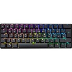 HK GAMING GK61 optinė žaidimų klaviatūra Gateron optinė geltona – juoda