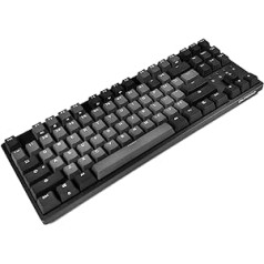 DURGOD Taurus K320 klusa mehāniskā spēļu biroja tastatūra — Cherry MX Silent Red, ASV izkārtojums, QWERTY, Lite