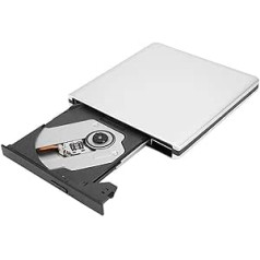 ASHATA Blu-ray įrašymo įrenginys USB 3.0 išorinis įrašymo įrenginys, nešiojamasis USB 3.0 3D išorinis Blu-Ray įrašymo įrenginys, aliuminio didelės spartos plonas Blueray Rome 3D diskas BD DVD kompaktinis diskas, skirtas staliniams kompiuteria