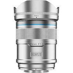 SIRUI Sniper 23 mm automātiskā fokusa objektīvs F1.2 platleņķa APS-C kameras objektīvs (X-Mount, sudraba krāsā)