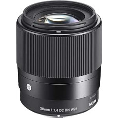 Sigma 30 mm F1.4 DC DN mūsdienu objektīvs (filtra vītne 52 mm)