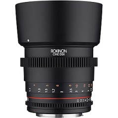 Rokinon 85 mm T1.5 liela ātruma pilna kadra kino DSX objektīvs, kas paredzēts Canon EF