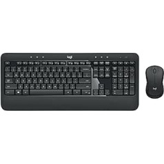 Logitech MK540 Advanced bezvadu tastatūras peles komplekts, 2,4 GHz bezvadu savienojums, izmantojot USB Unifying uztvērēju, 3 gadu akumulatora darbības laiks, Windows un ChromeOS dators/klēpjdators, holandiešu QWERTY izkārtojums