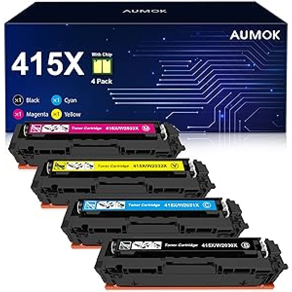 4-pack 415X (W2030A) toneris ar mikroshēmu, kas ir savietojams ar HP 415A Multipack HP 415X, aizstājējs HP Color Laserjet Pro MFP M479fdw M479dw M479fdn M454dw M479fnw M454dw M479fnw M454dw M454dw W30 W203