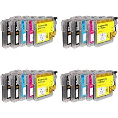 „Amaprint 20 XL“ kasetės, suderinamos su „Brother LC1100 LC-1100“ Tinka DCP-145c DCP-195c DCP-165c MFC-250c MFC-490cw MFC-5490cn MFC-5890cn MFC-5890cn MFC-6490cn MFC2c-5890cn MFC-6490c95 297c