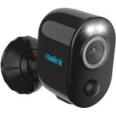 Reolink Argus 3 Pro 2K 4MP āra novērošanas kameras akumulators ar 2,4 GHz/5 GHz WiFi, viedo noteikšanu, WLAN IP āra kameru ar krāsu nakts redzamību, PIR kustības sensoru, laika intervālu, divvirzienu audio,