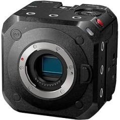 Panasonic LUMIX DC-BGH1 4K kastes kamera (mikro četras trešdaļas, 10,2 MP, tiešraides straumēšana, filmu ražošana, var izmantot ar droniem) Melns