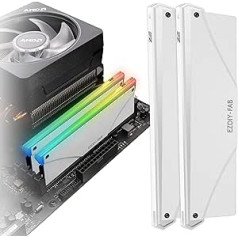 EZDIY-FAB 5 V ARGB RAM RAM dzesētājs DDR dzesētājs priekš DIY PC Game MOD DDR3 DDR4 (saderīgs ar ASUS Aura Sync, GIGABYTE RGB Fusion un MSI Mystic Light Sync)-White 2 Pack-PI061