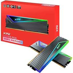 ADATA XPG Caster RGB DDR5 6000MHz 32GB (2x16GB) CL40-40-40 PCS-51200 UDIMM 288-Pin Desktop SDRAM RAM komplekts (AX5U6000C4016G-DCCARGY)