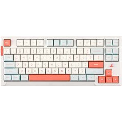 EPOMAKER x Feker IK85 Plus Mechanical Keyboard Gasket Bluetooth 5.0/USB-C/Wireless with Hot Swap, Sound-Absorbing Foams, 4000mAh Battery, RGB(IK85 Plus White, Marble White Switch)