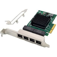 Četrportu PCIe Gigabit Ethernet servera adapteris ar NetXtreme® BCM5719 mikroshēmojumu PCI Express 1000M tīkla LAN karte operētājsistēmai Windows Server Linux Ubuntu VMware (BCM5719-4P)