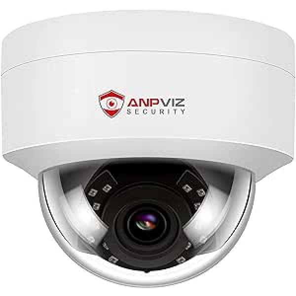 Anpviz 4K HD POE IP kupola kamera āra iekštelpu 8MP IP novērošanas kamera CCTV kamera IR nakts redzamības kustības noteikšanas ūdensizturīgs āra audio mikrofonam 108° skata leņķis (U sērija)