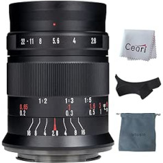 7artisans 60 mm F2.8 II manuālā fokusa APS-C Prime makro objektīvs, kas saderīgs ar Sony E-Mount A6500 A6300 A5100 A7S II A7R II A7S II NEX-7 kamerām