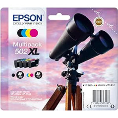 Epson Multipack 502XL Druckertinte in 4 Farben 4 / Tintenpatronen (Original, Pigmenttinte, Schwarz, Cyan, Magenta, Gelb, Epson, 4 Stück, Tintenstrahldrucker), Norme