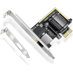 XINGYE tīkla adapteris 2.5G Base-T PCIe 2.5G/1G/100Mbps PCI-Express Gigabit Ethernet karte -RTL8125BGS, RJ45 LAN kontrolieris atbalsta Windows 7/8/8.1/10/Linux, piemērots resursdatora serverim