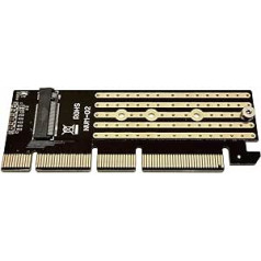 Combrite M.2 NVME SSD auf PCI-E 16x 8x 4x Adapterkarte M.2 PCIe auf PCIe 3.0 x16 - Unterstützt M-Key M.2 PCIe NVMe/AHCI SSD 2280, 2260, 2242, 2230