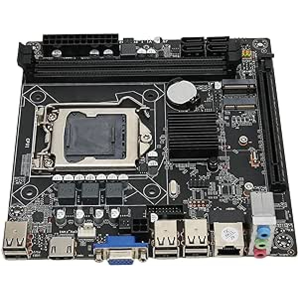 Topiky LGA 1155 Motherboard, ATX Motherboard, Desktop PC Gaming Motherboard with 2X DDR3 4 SATA2.0 12 USB2.0 PCIE 16X, for Intel for Core I7 I5 I3, VGA HD